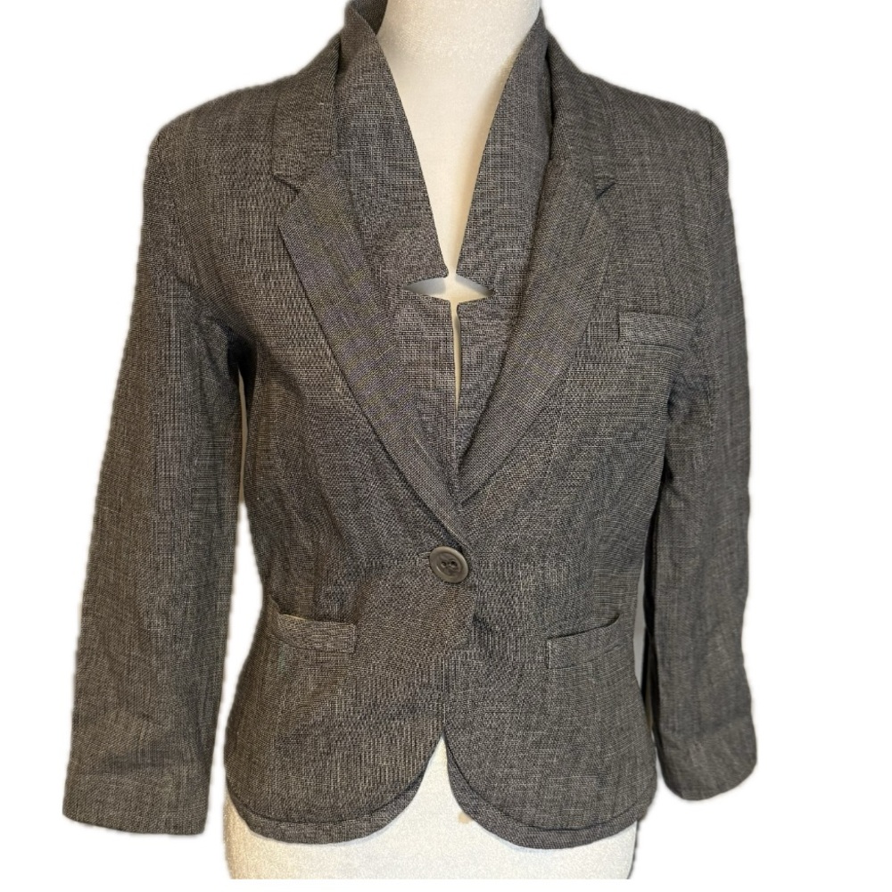 Cotelac, Gray Women's 100% Cotton Blazer, Size S